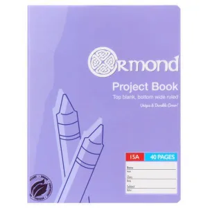 Ormond 40 Page No.15a Durable Cover Project Book