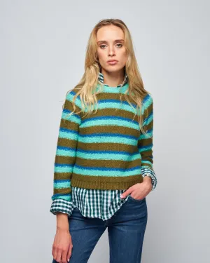 peche top - aqua multi