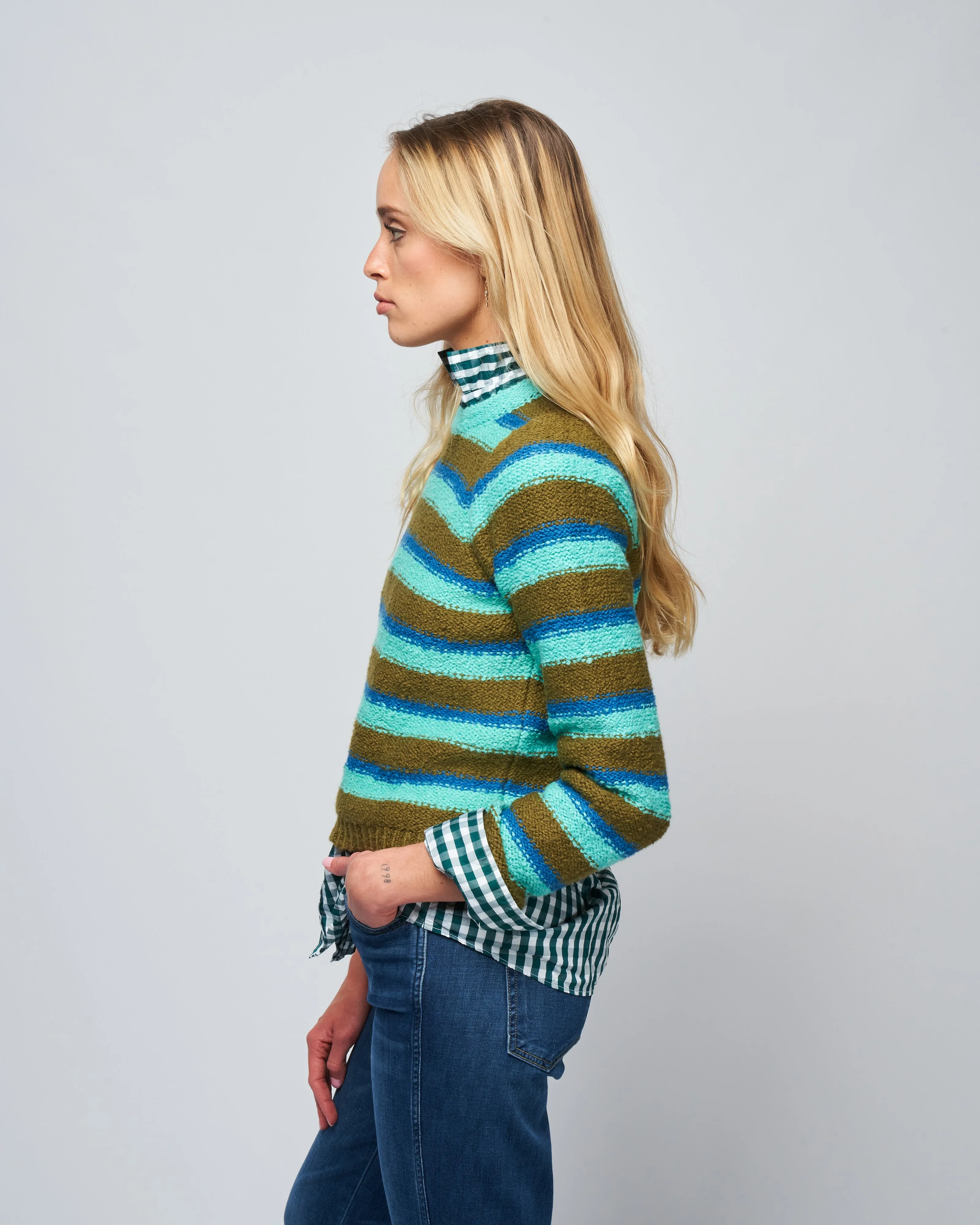 peche top - aqua multi
