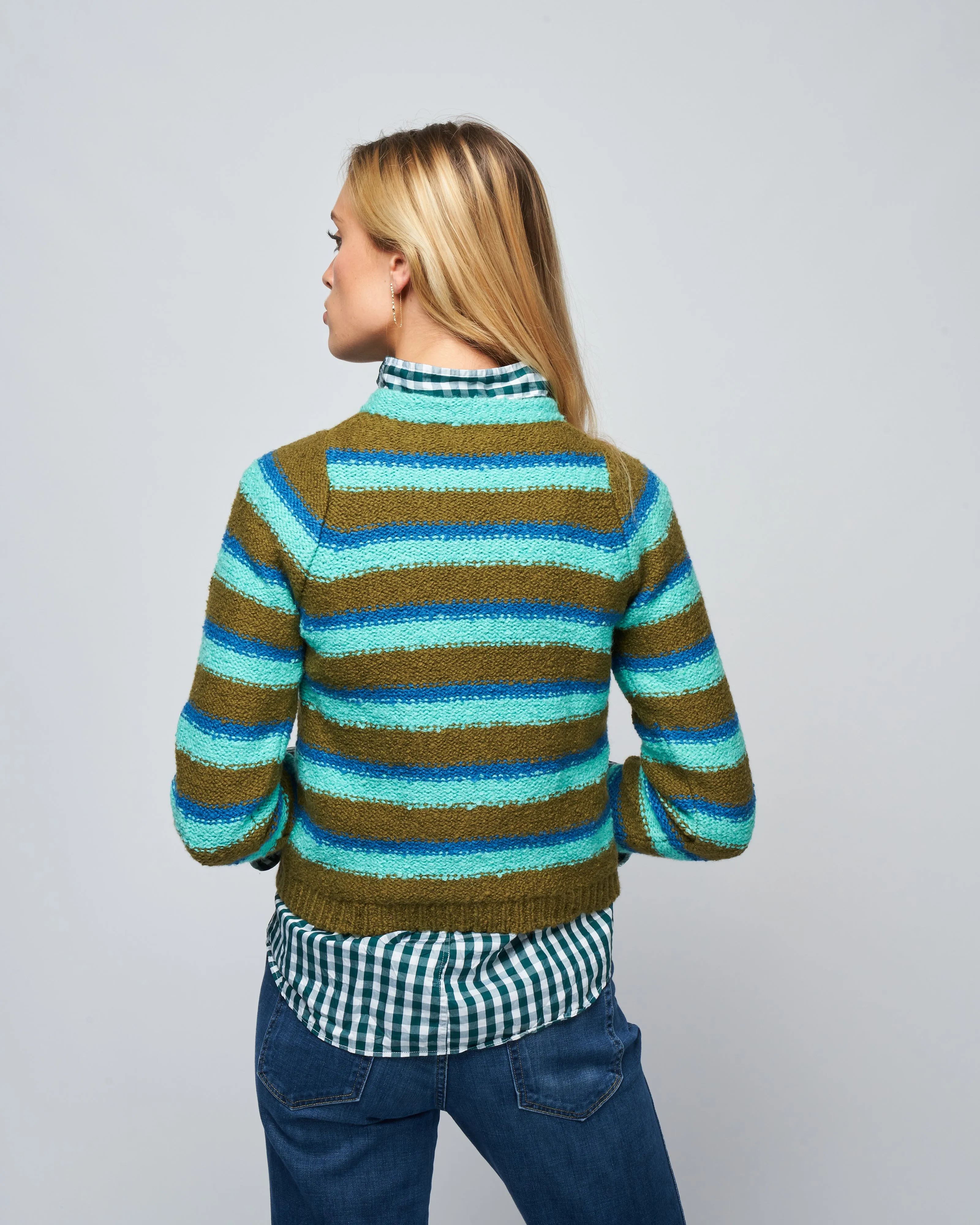 peche top - aqua multi