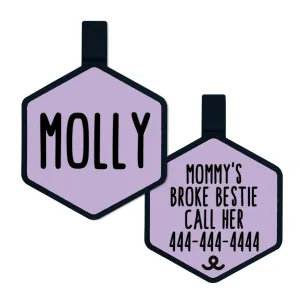 Periwinkle Silicone ID Tag