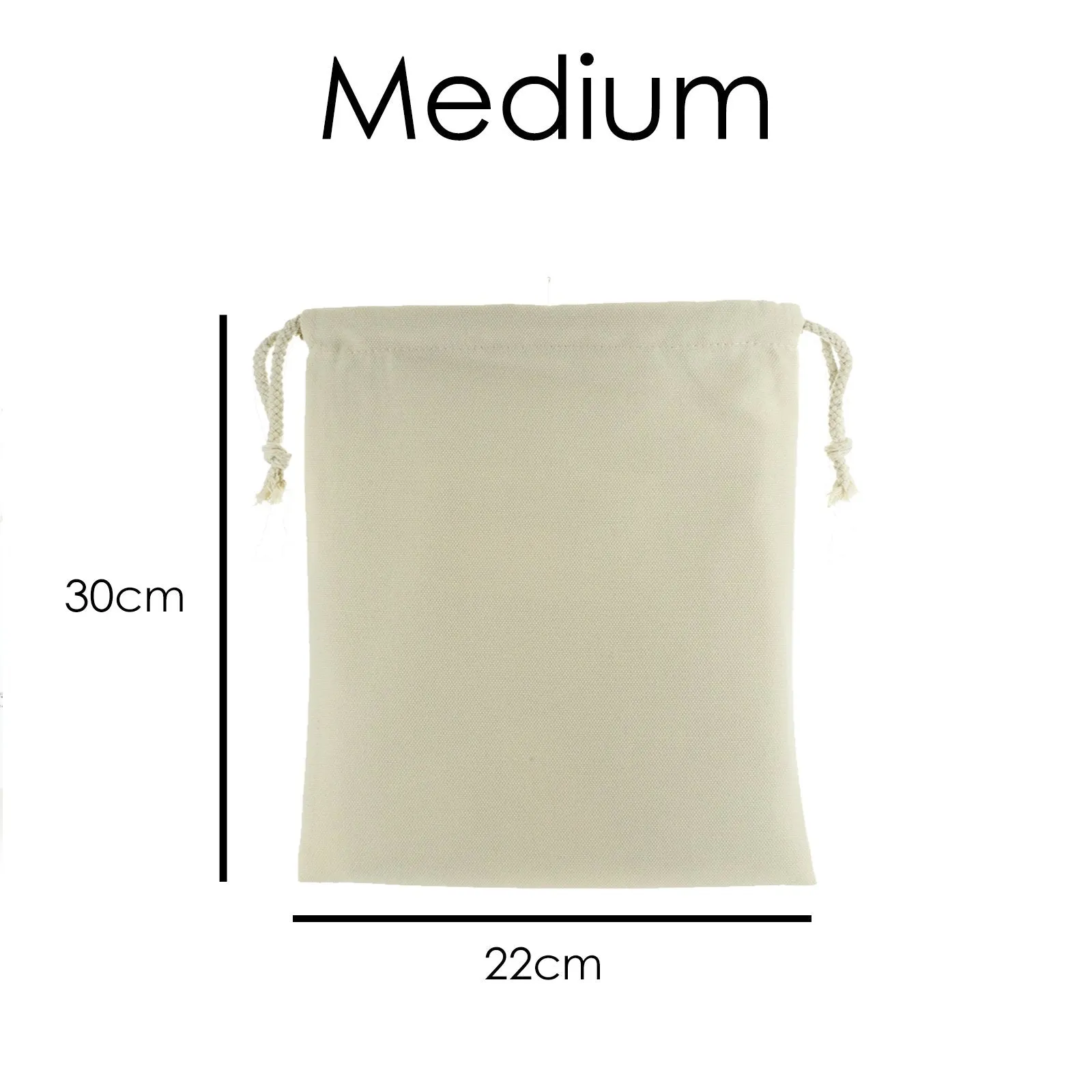 Personalised Canvas Sack with Stylish Text on Multicoloured Yarn and Needle Variants Pattern