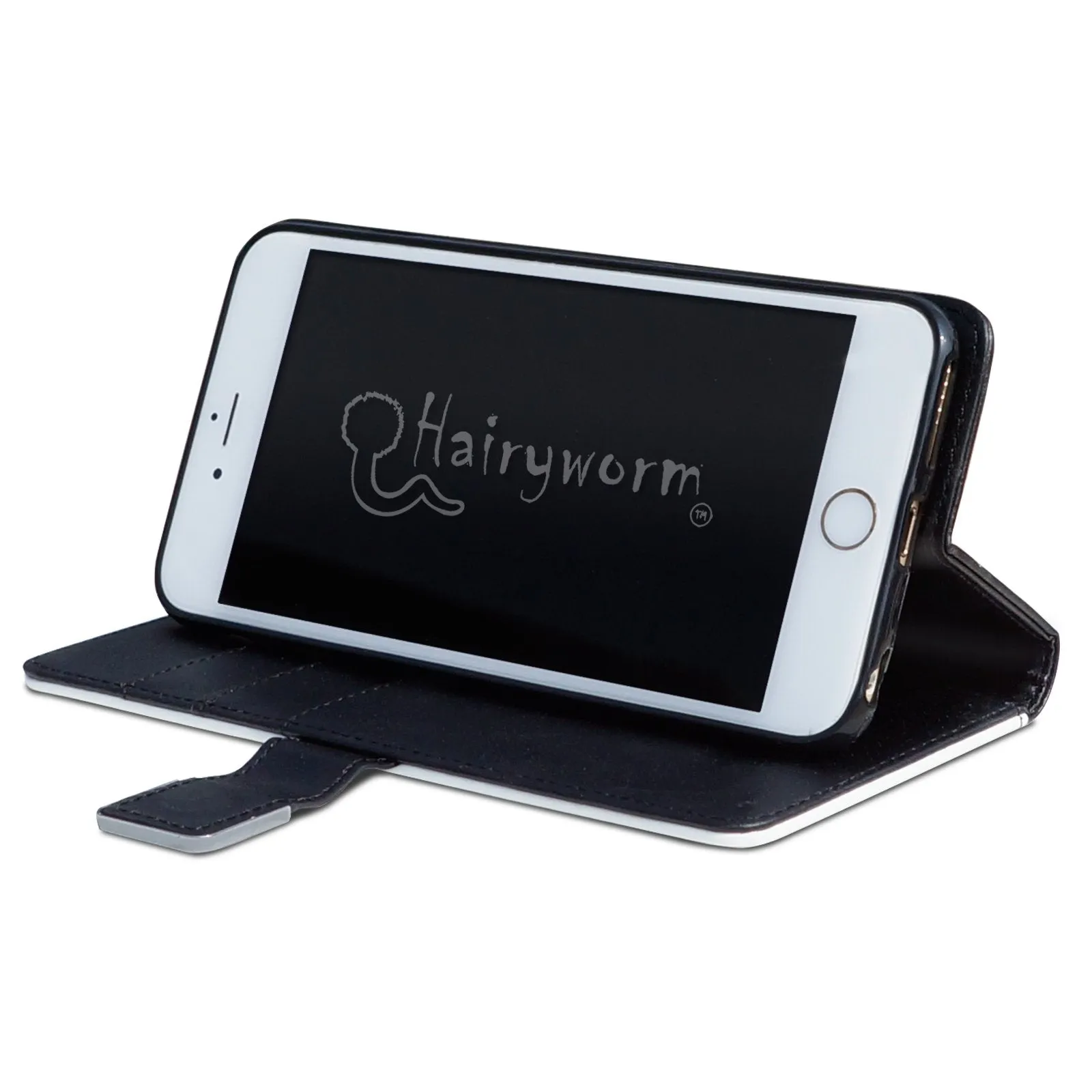 Personalised Honor Phone Leather Wallet with Pink Stylish text, Stars and Hearts on Black Marble