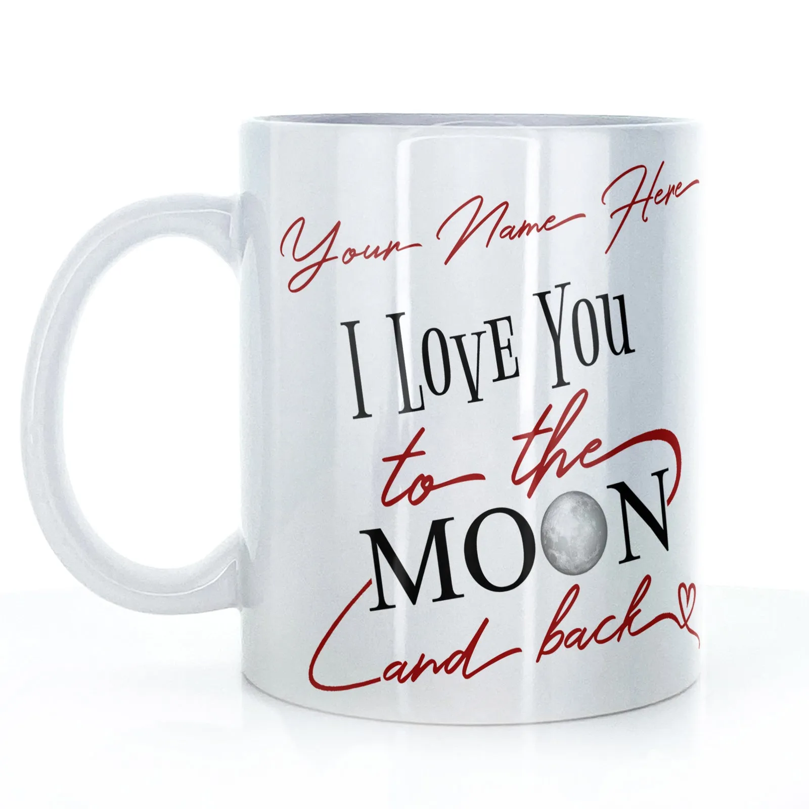 Personalised Mug with Love Message and Stylish Text