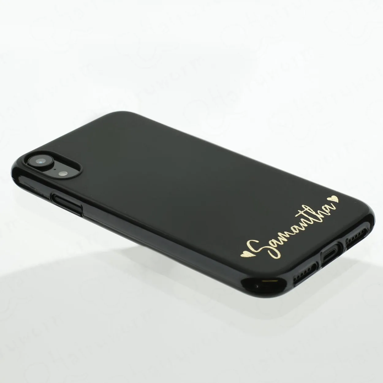 Personalised Nokia Phone Gel Case with Heart Accented Stylish Text