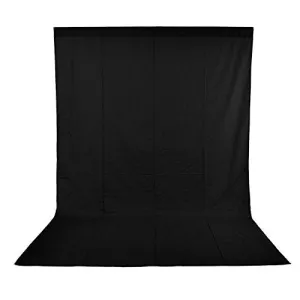 Phot-R 1.6x2.1m Black Non-Woven Backdrop