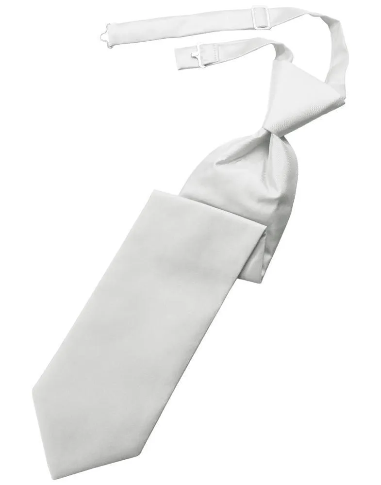 Platinum Solid Twill Kids Necktie