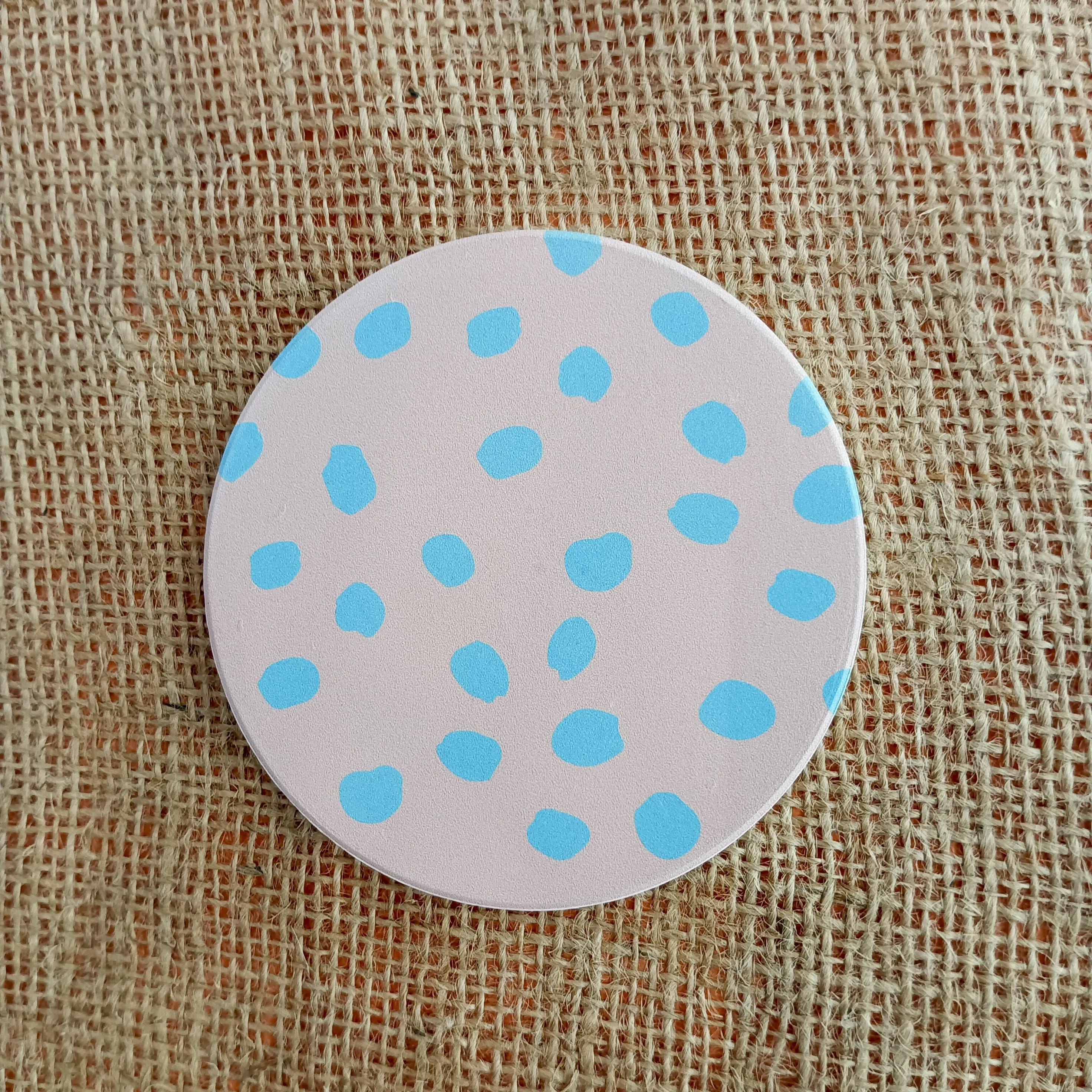 Porcelain Coasters with Soft Print Patterns