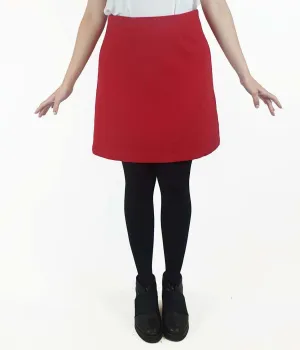 Preap & Coutts red wool/cashmere skirt size 2 (best fits 10)