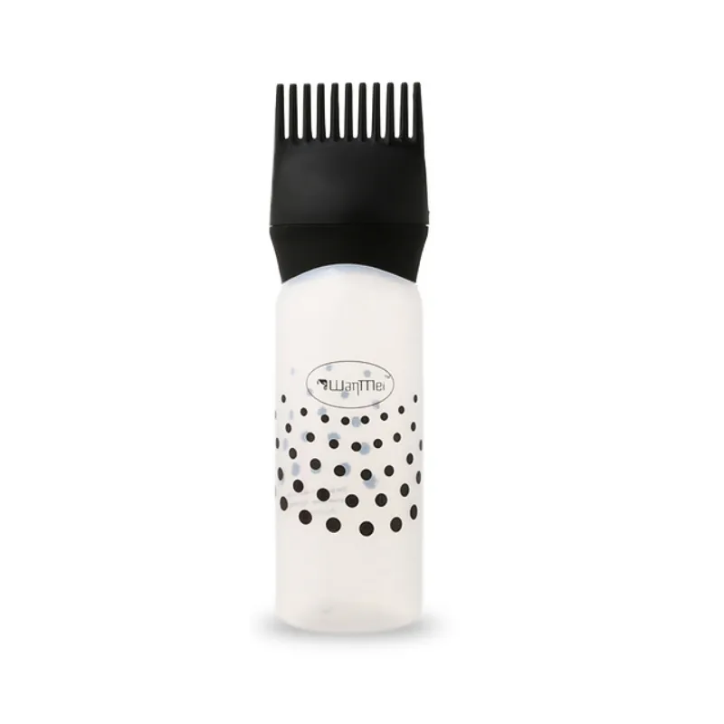 Professional 3 Colors Custom Eco-Friendly Plastic Salon Hair Comb and Brush Applicator Bottle