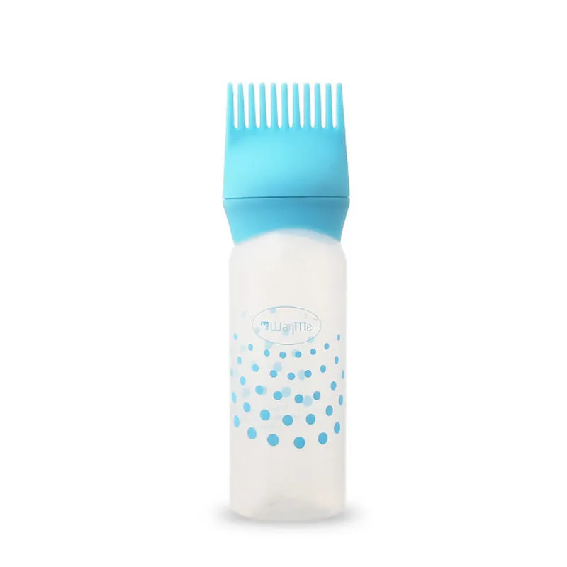 Professional 3 Colors Custom Eco-Friendly Plastic Salon Hair Comb and Brush Applicator Bottle