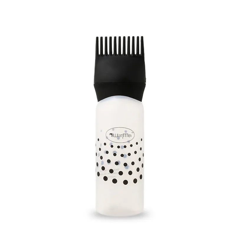 Professional 3 Colors Custom Eco-Friendly Plastic Salon Hair Comb and Brush Applicator Bottle