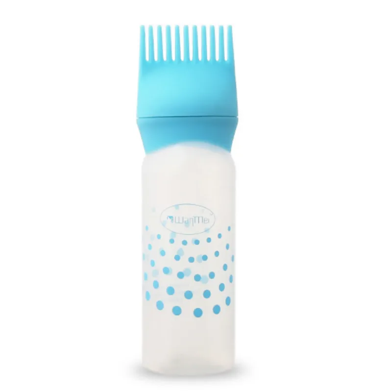 Professional 3 Colors Custom Eco-Friendly Plastic Salon Hair Comb and Brush Applicator Bottle