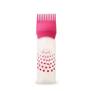 Professional 3 Colors Custom Eco-Friendly Plastic Salon Hair Comb and Brush Applicator Bottle