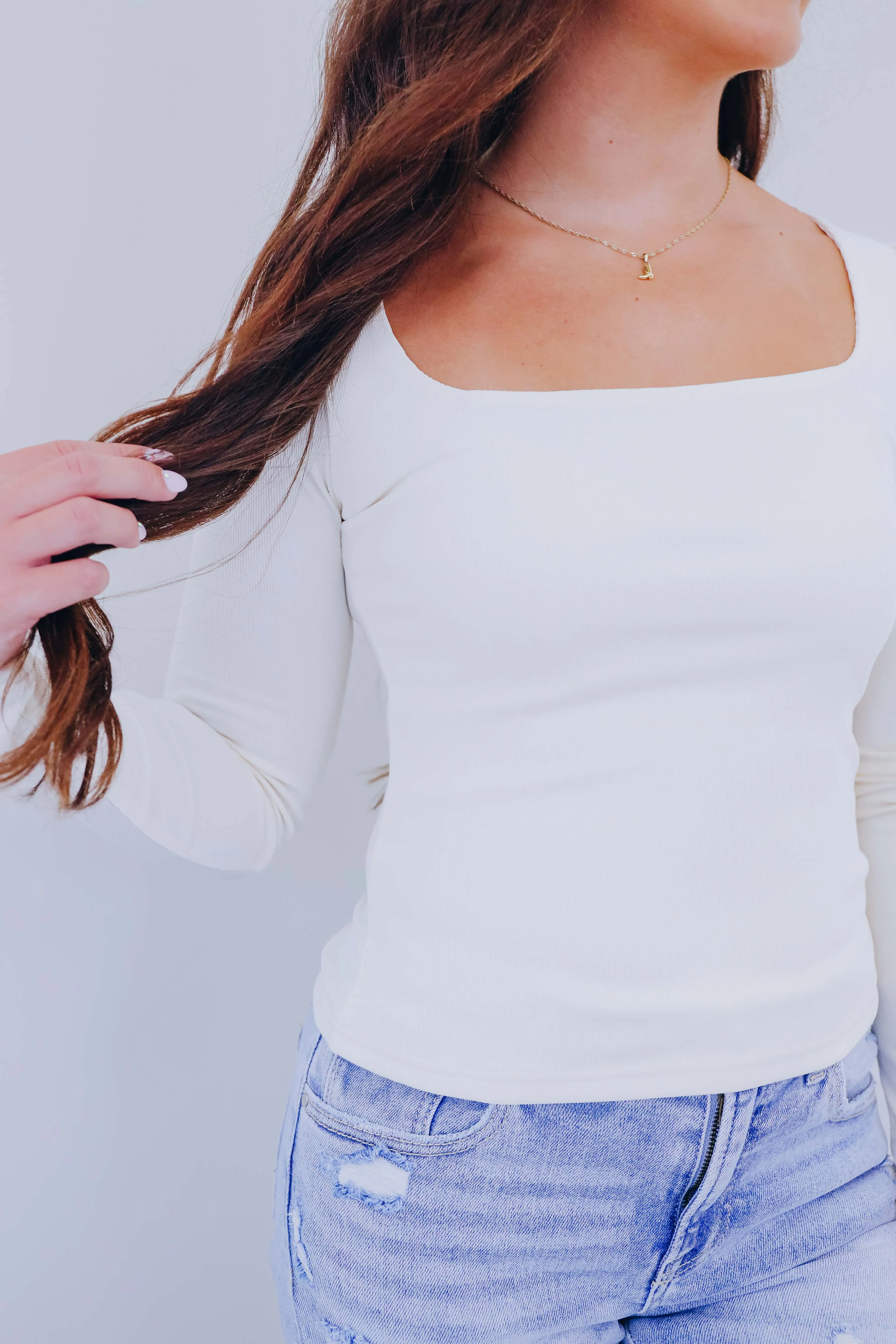 Rae Ribbed Square Neck Top - 3 Colors