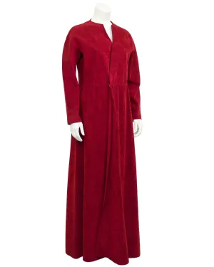 Red Ultra Suede Gown