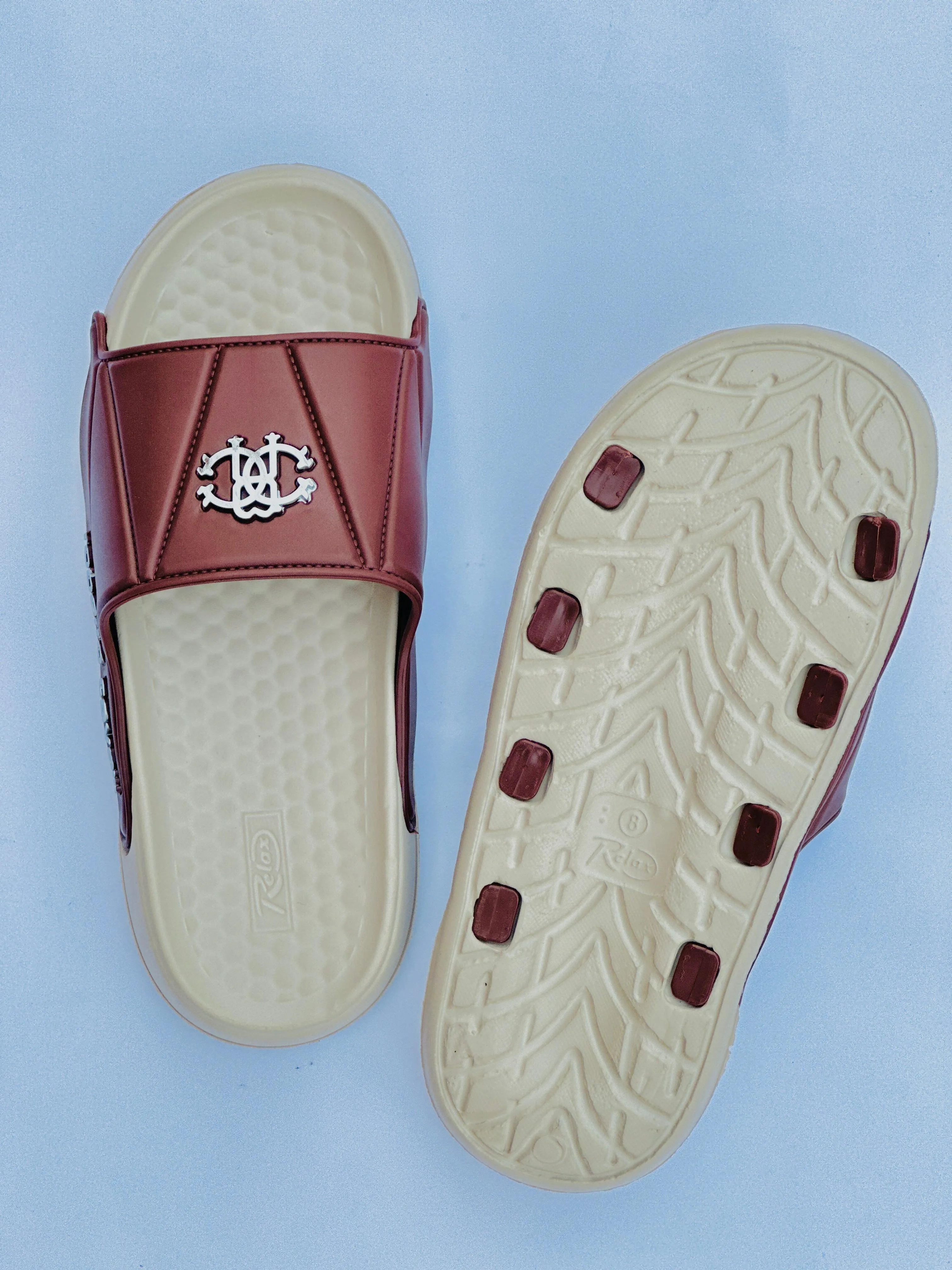 Roberto Cavalli Relax Slide Sandals in Brown