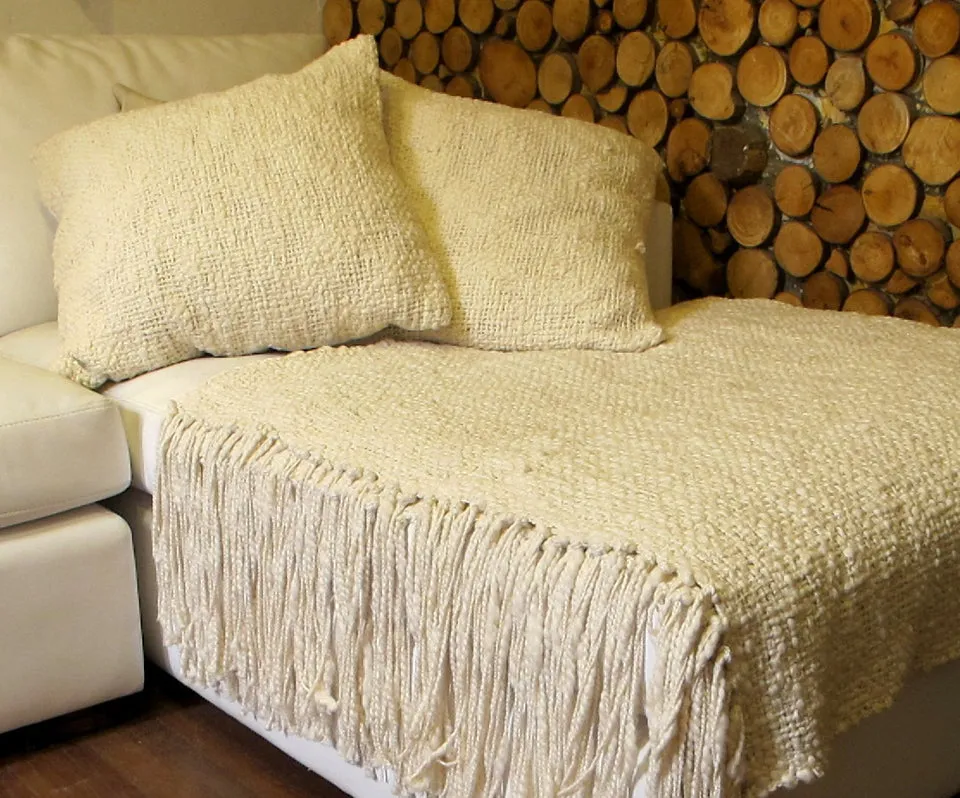 Rustic Cotton Textured Throw Blanket