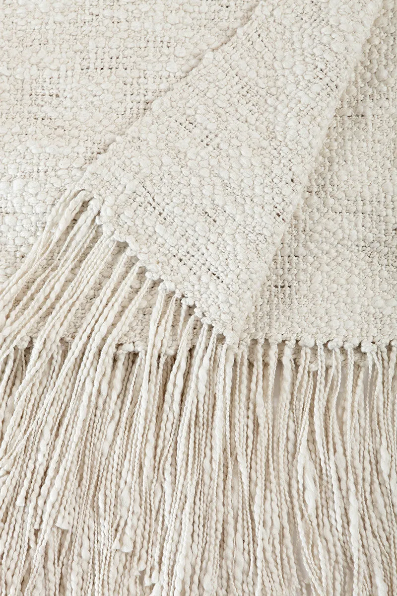 Rustic Cotton Textured Throw Blanket