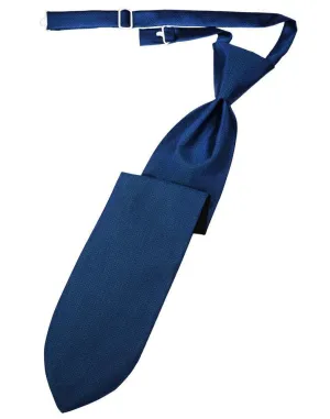 Sapphire Herringbone Kids Necktie