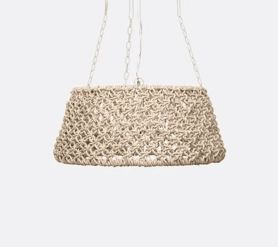 Sea Folly Woven Abaca Chandelier