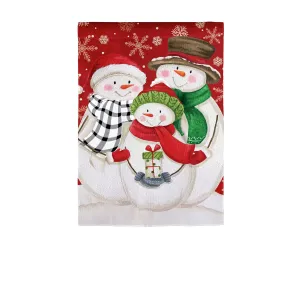 Snow Family Garden Textured Suede Flag,14es10099
