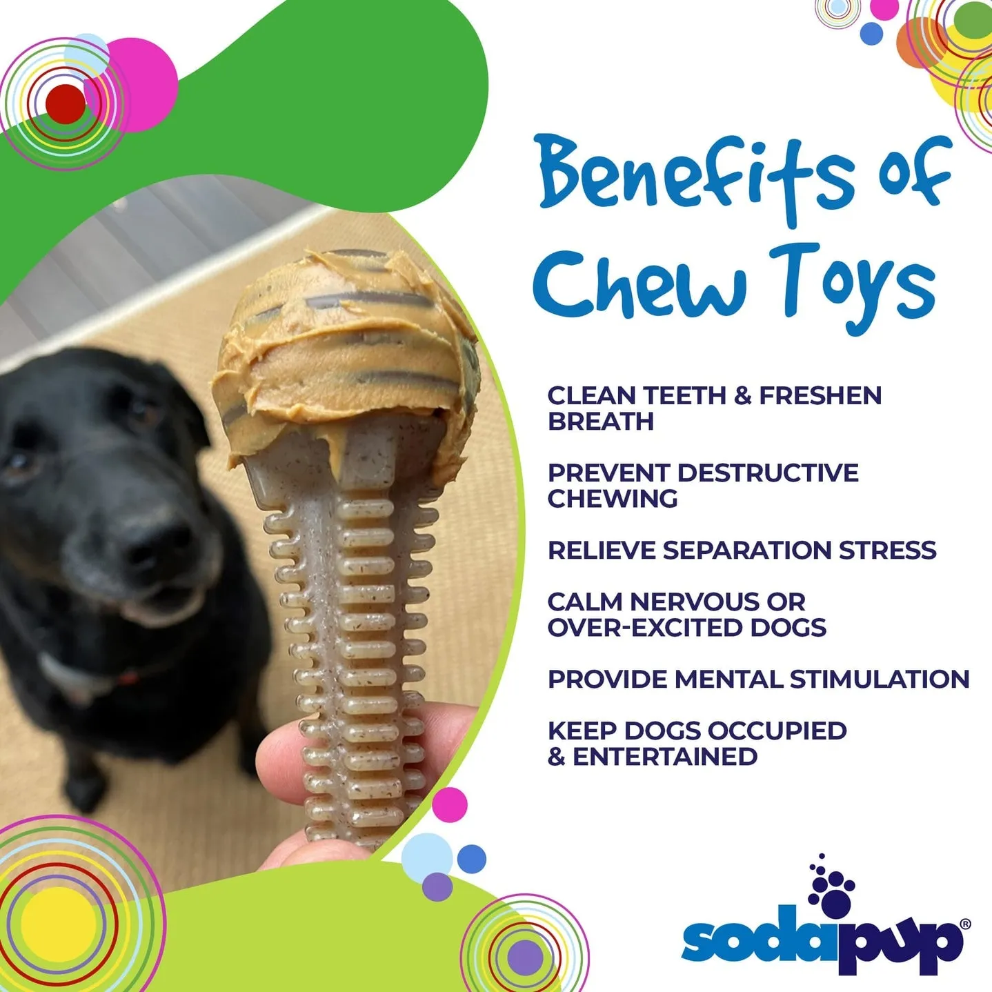 SodaPup Honey Bone Dental Tower Ultra Durable Nylon Dog Chew Toy