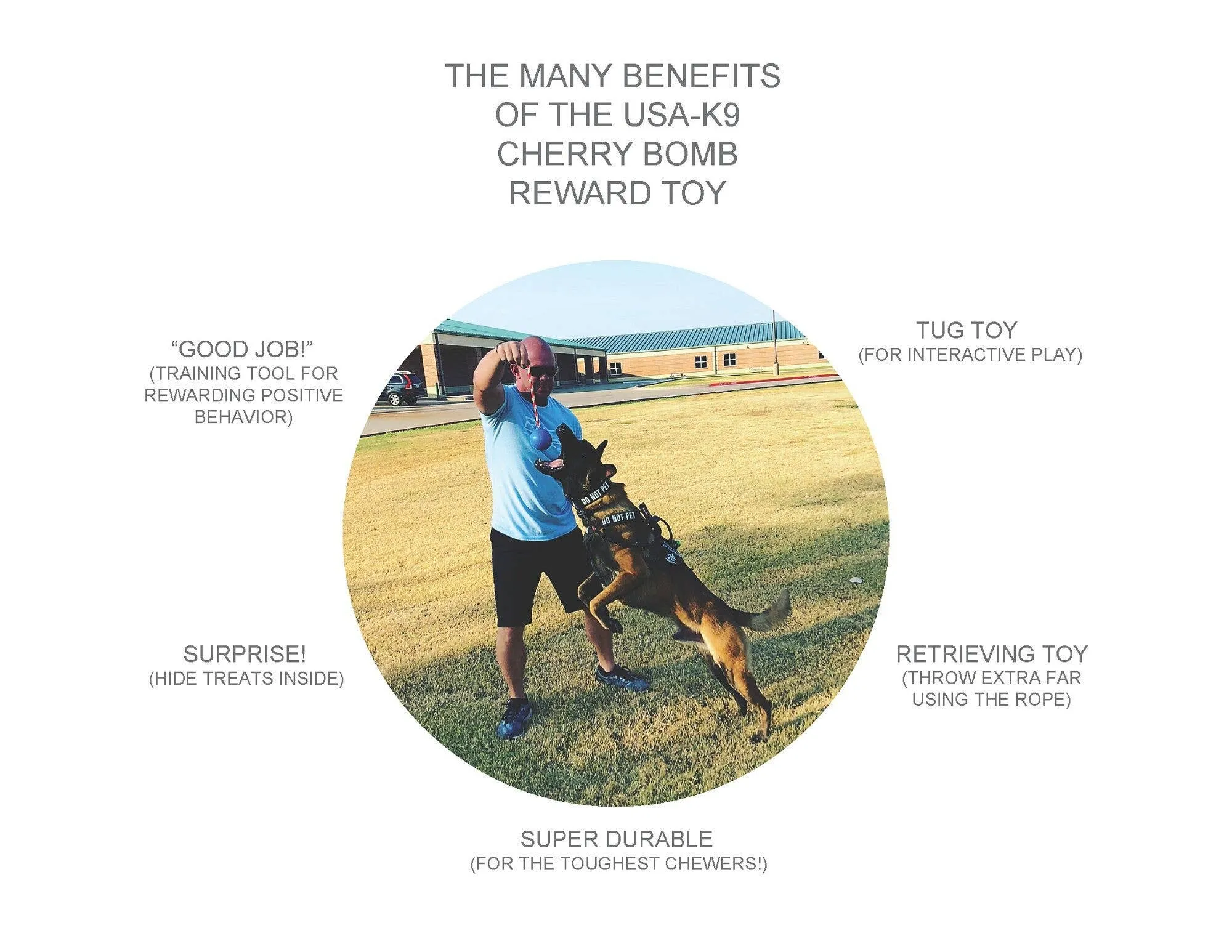 SodaPup USA-K9 Cherry Bomb Chew Toy - Red / Large