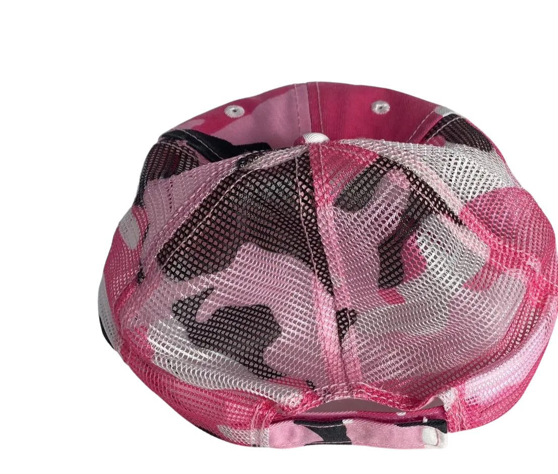 Soldier Pink Truckers Baseball Cap Stylish Print Low Profile