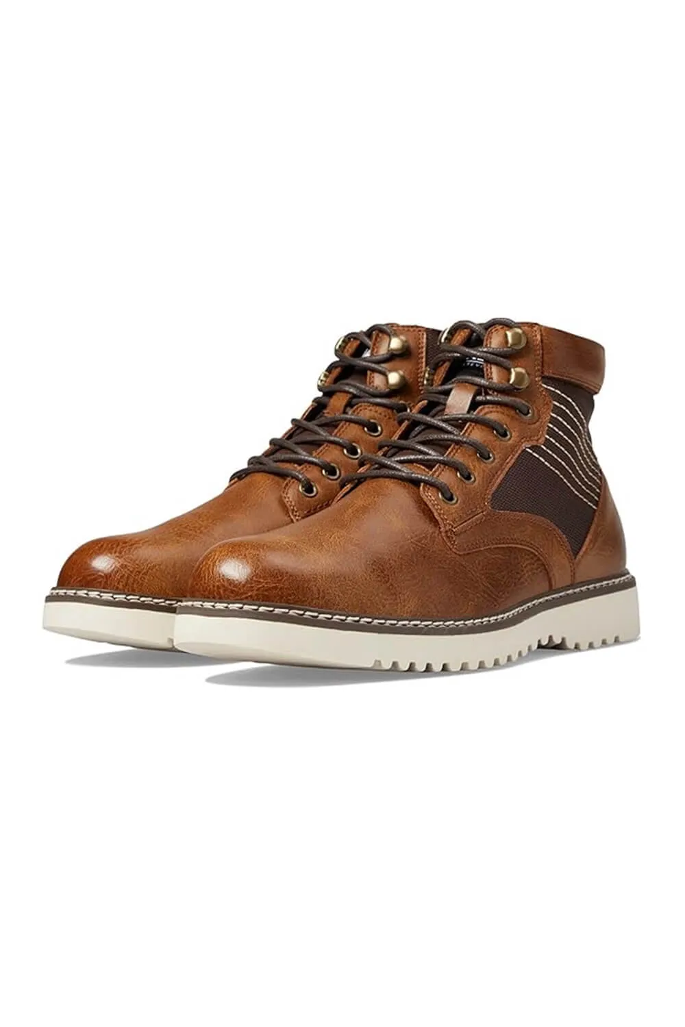 Steve Madden Drommy Lug Lace Boots for Men in Tan | DROMMY-TAN