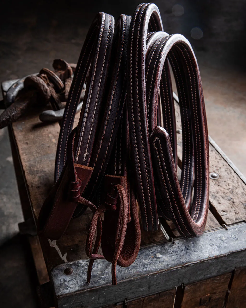 Stitched Latigo Split Reins