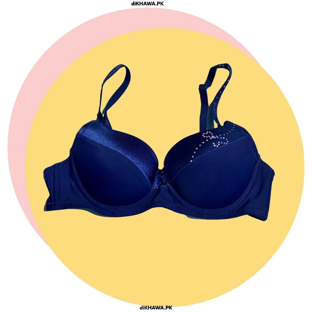 Stylish Blue SH631 Diamond Bra- Single Padded,Under Wired Bra - By Sister Hood-2021