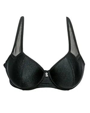 Stylish Bridal SH2031 Silk Bra Black - Single Padded,Under Wired Bra - By Sister Hood