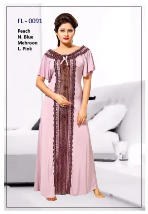 Stylish FL-0091 - Flourish Exclusive Bridal Nighty Set Collection
