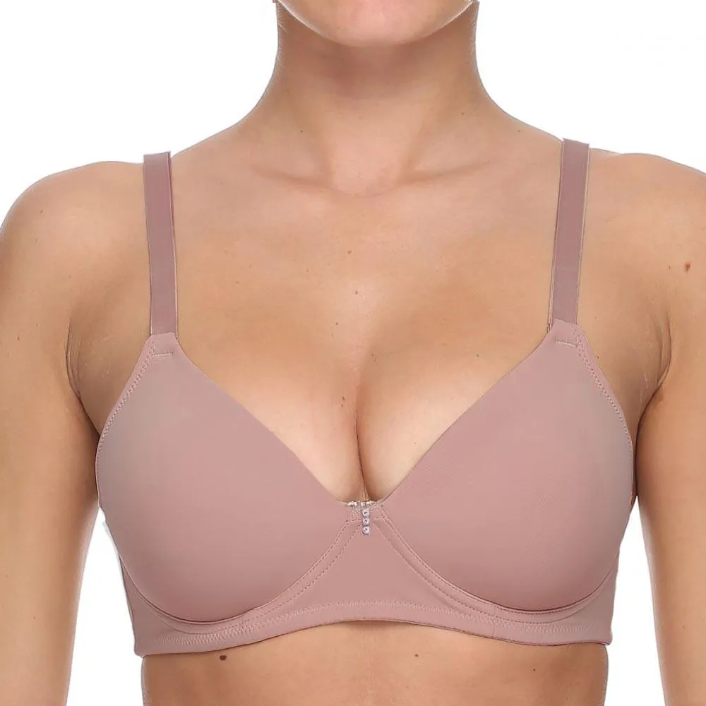 Stylish Foam Bra 8803 Pink - Single Padded,Under Wired Bra - By Runfeng