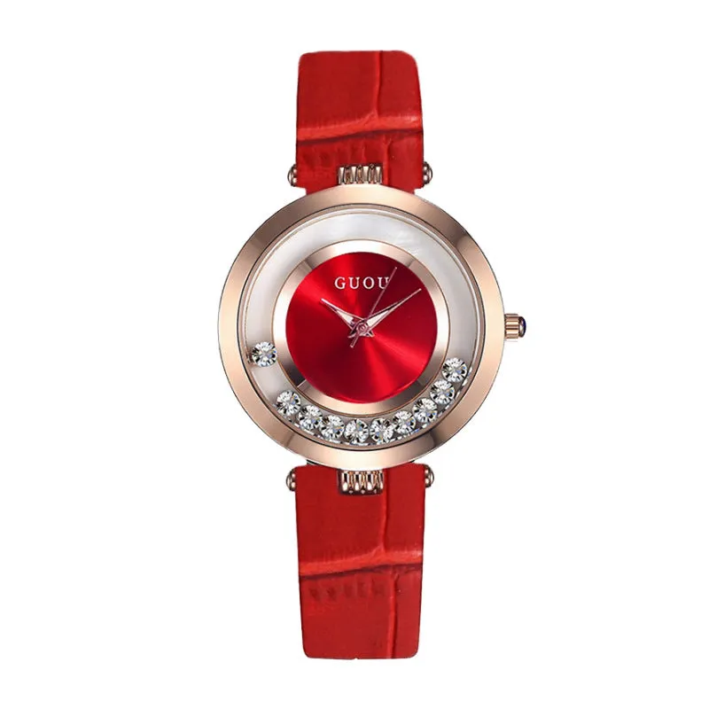 Stylish water drill minimalist ladies watch