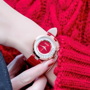 Stylish water drill minimalist ladies watch
