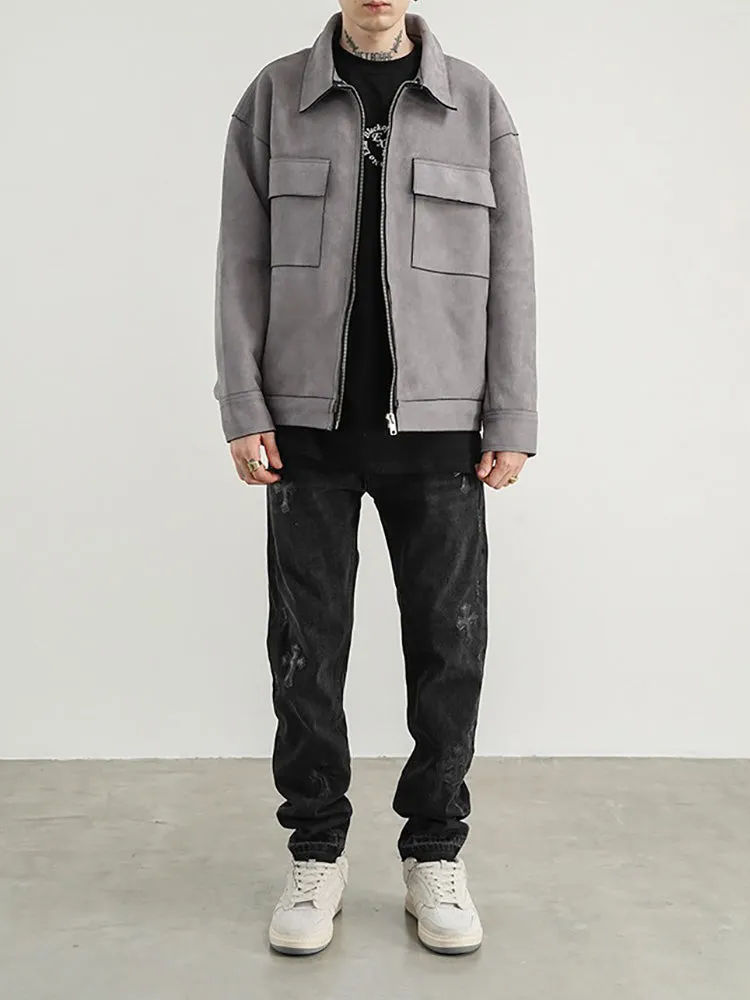 SUEDE CARGO JACKET