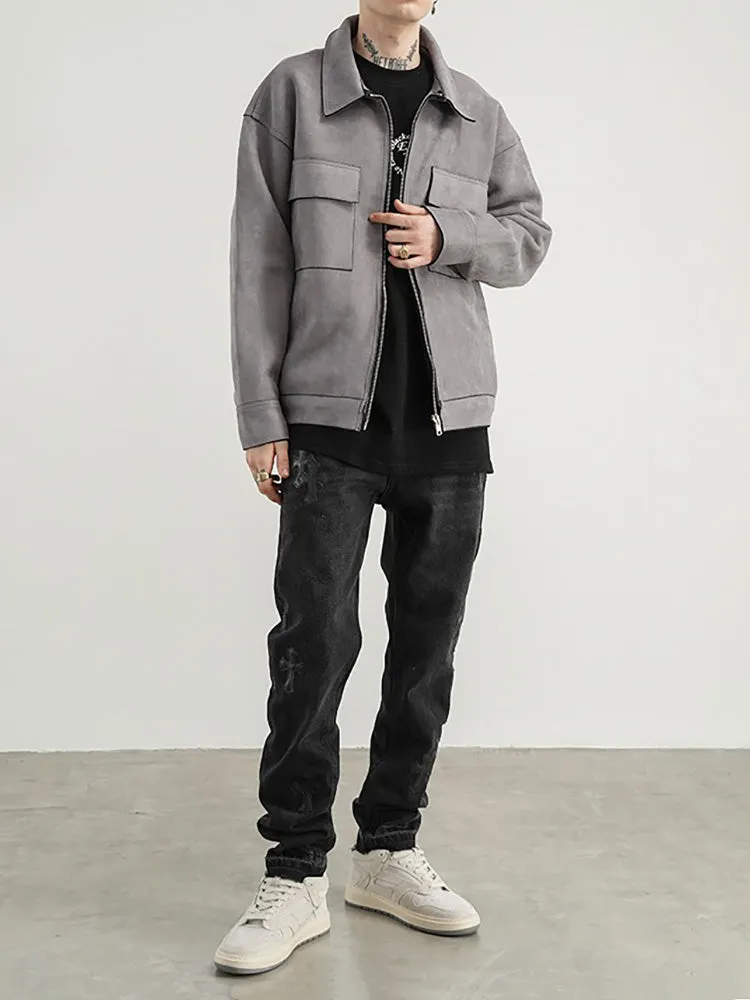SUEDE CARGO JACKET