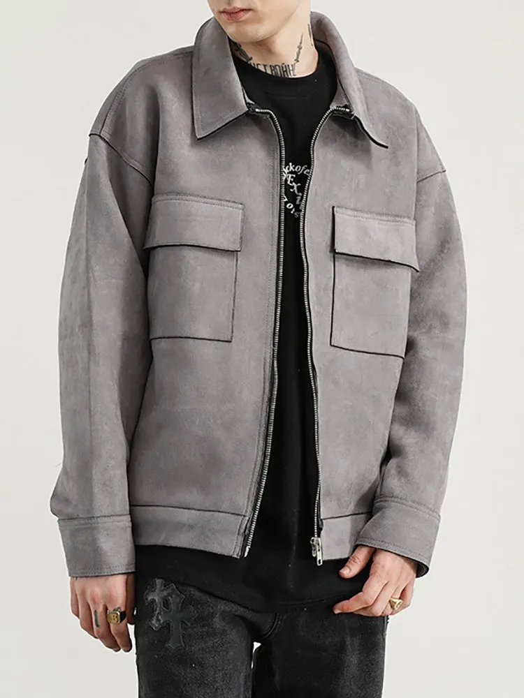 SUEDE CARGO JACKET