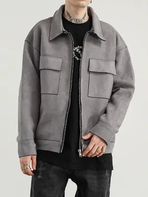 SUEDE CARGO JACKET