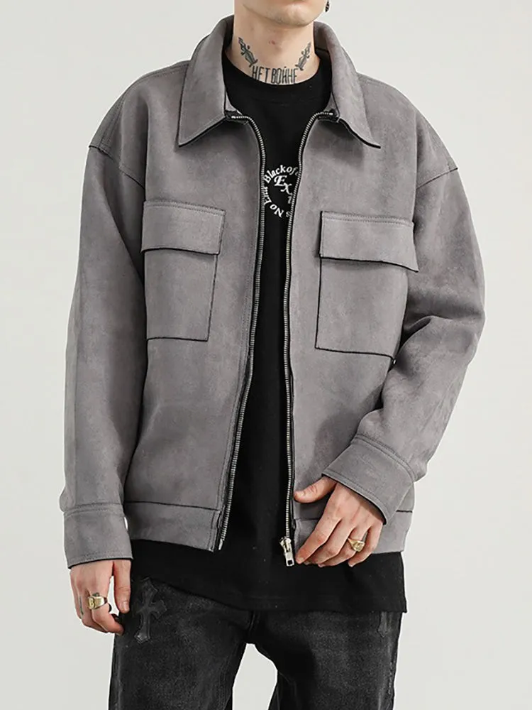 SUEDE CARGO JACKET