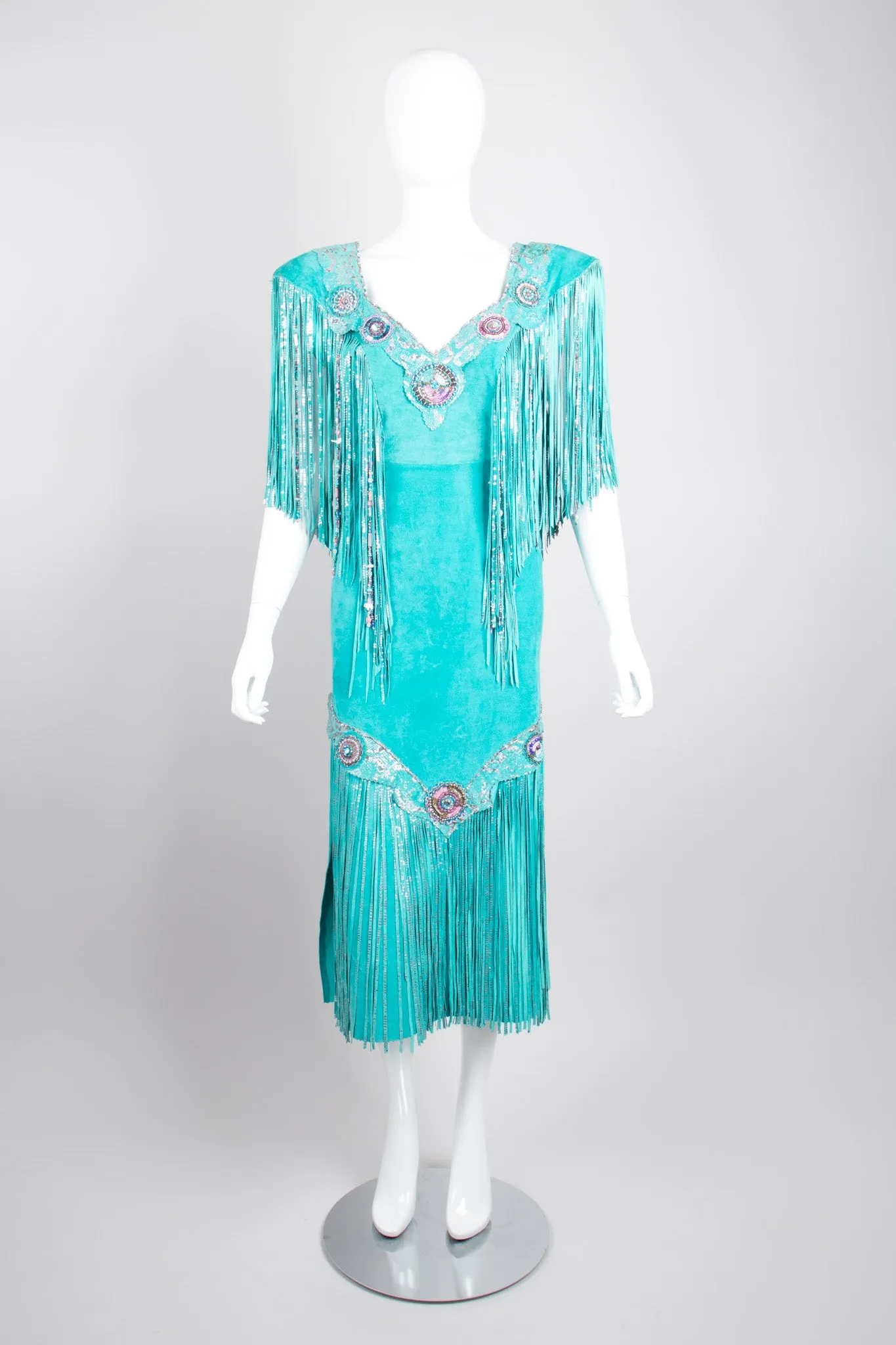 Suede Fringe Festival Dress
