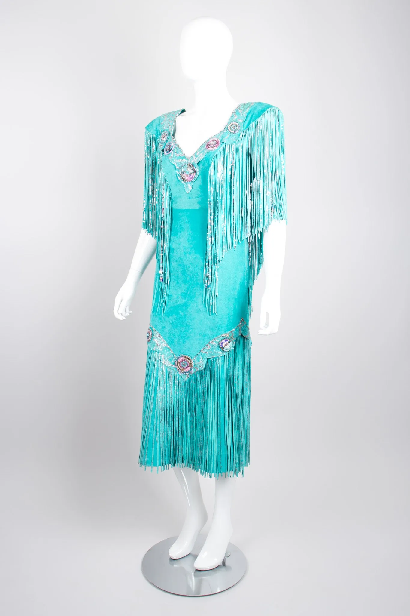 Suede Fringe Festival Dress