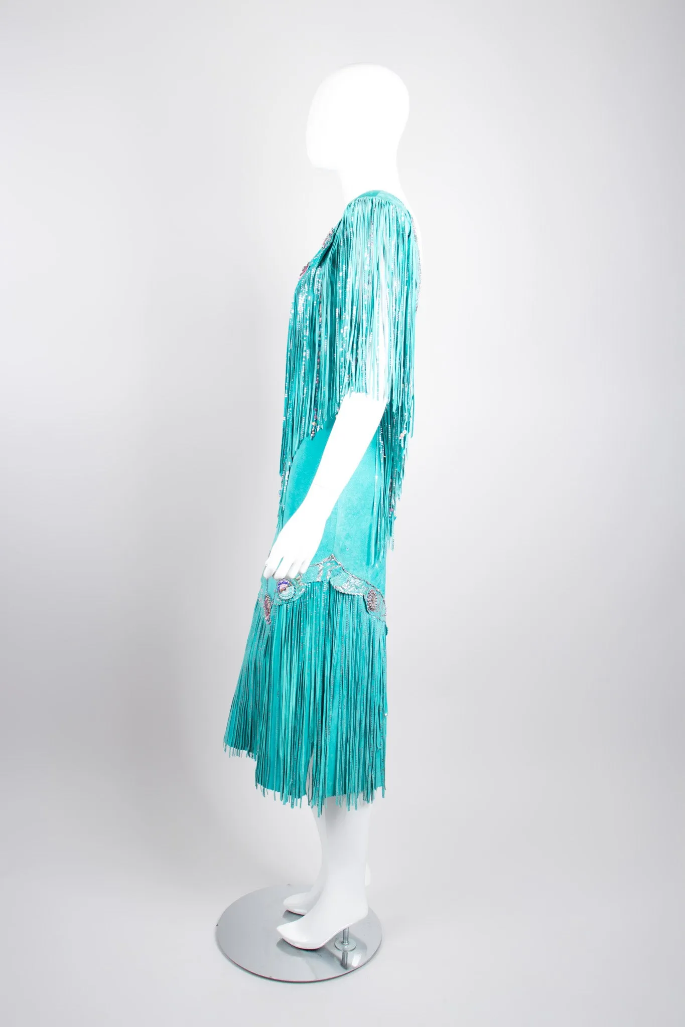 Suede Fringe Festival Dress