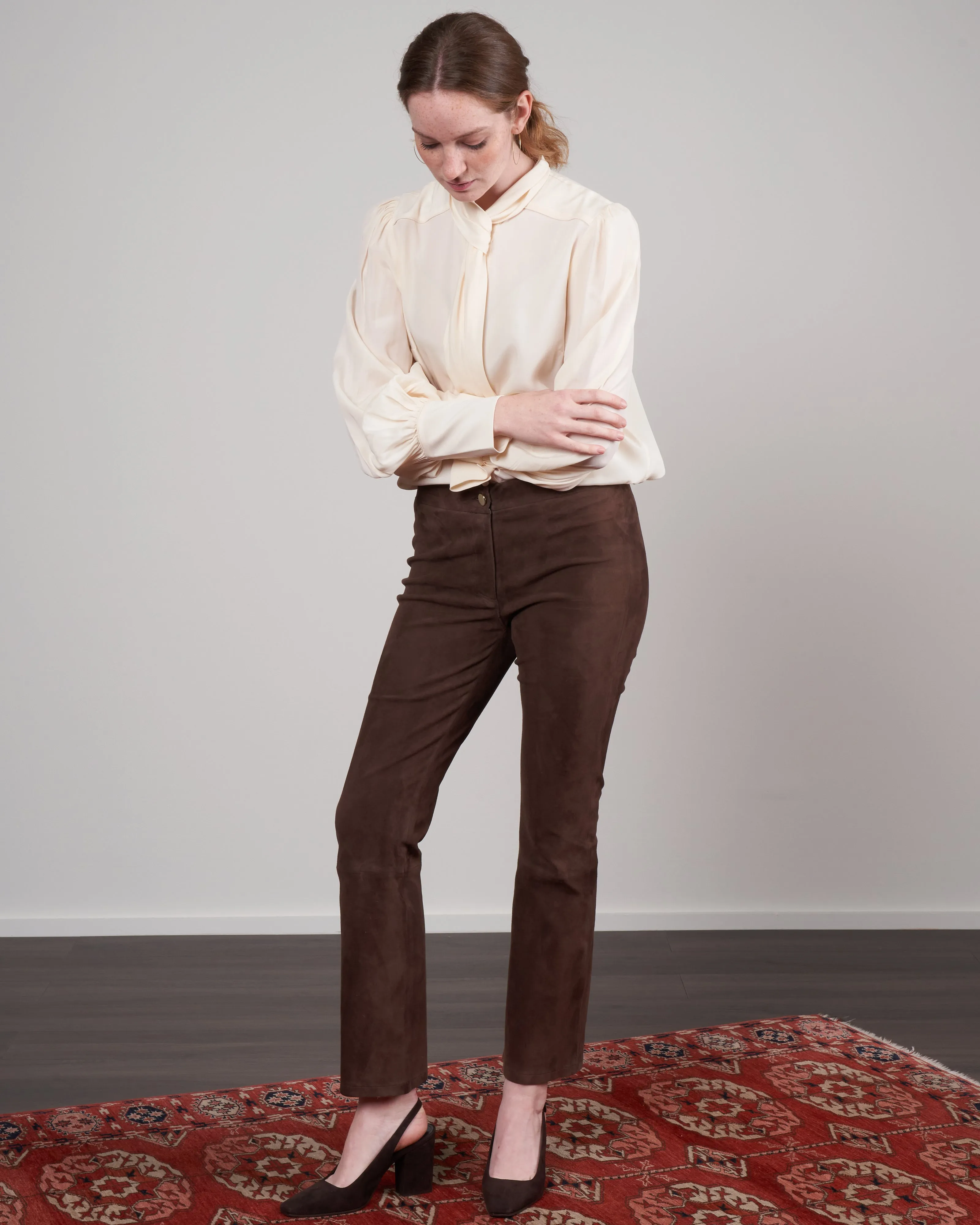 suede kick flare legging - morro