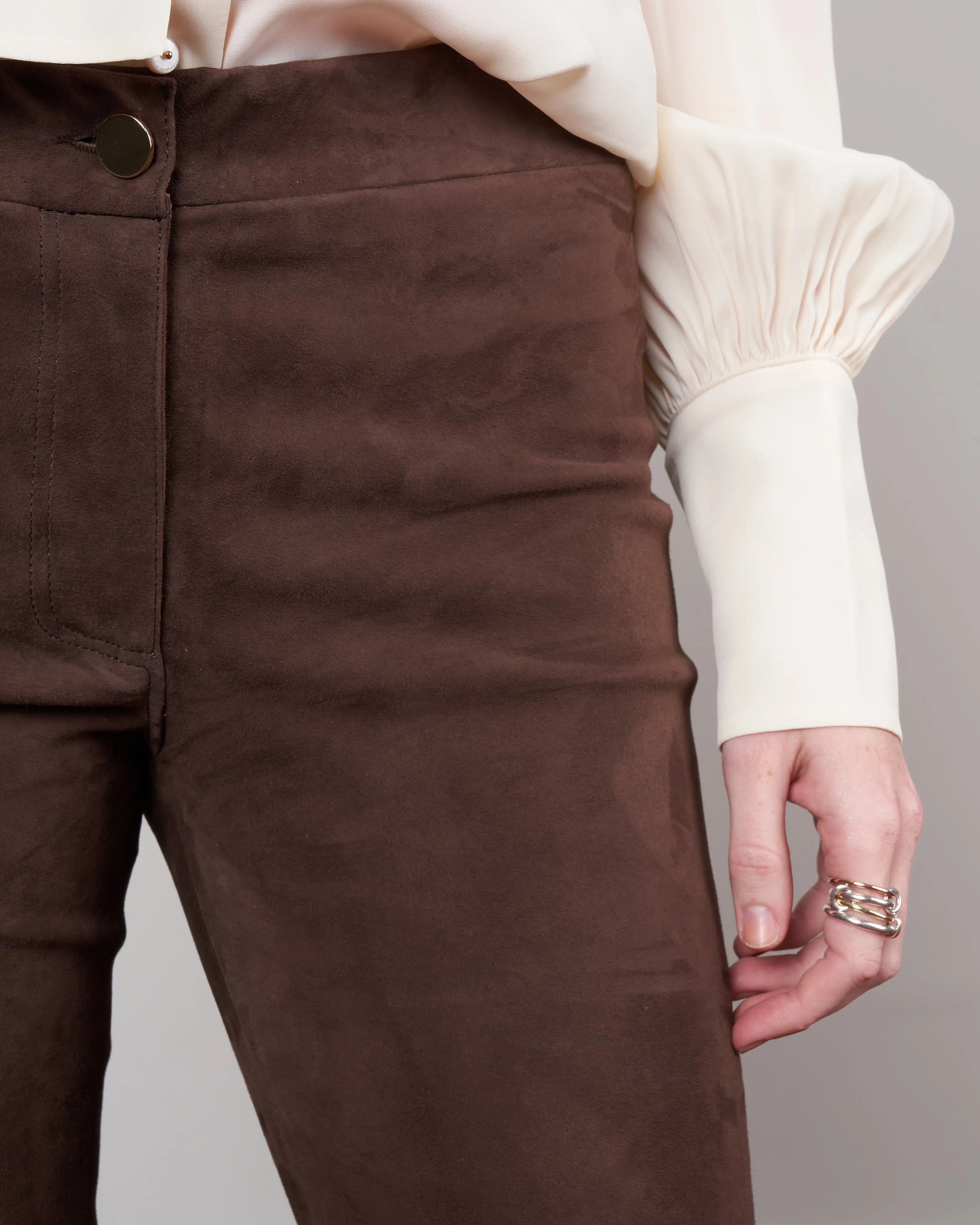 suede kick flare legging - morro