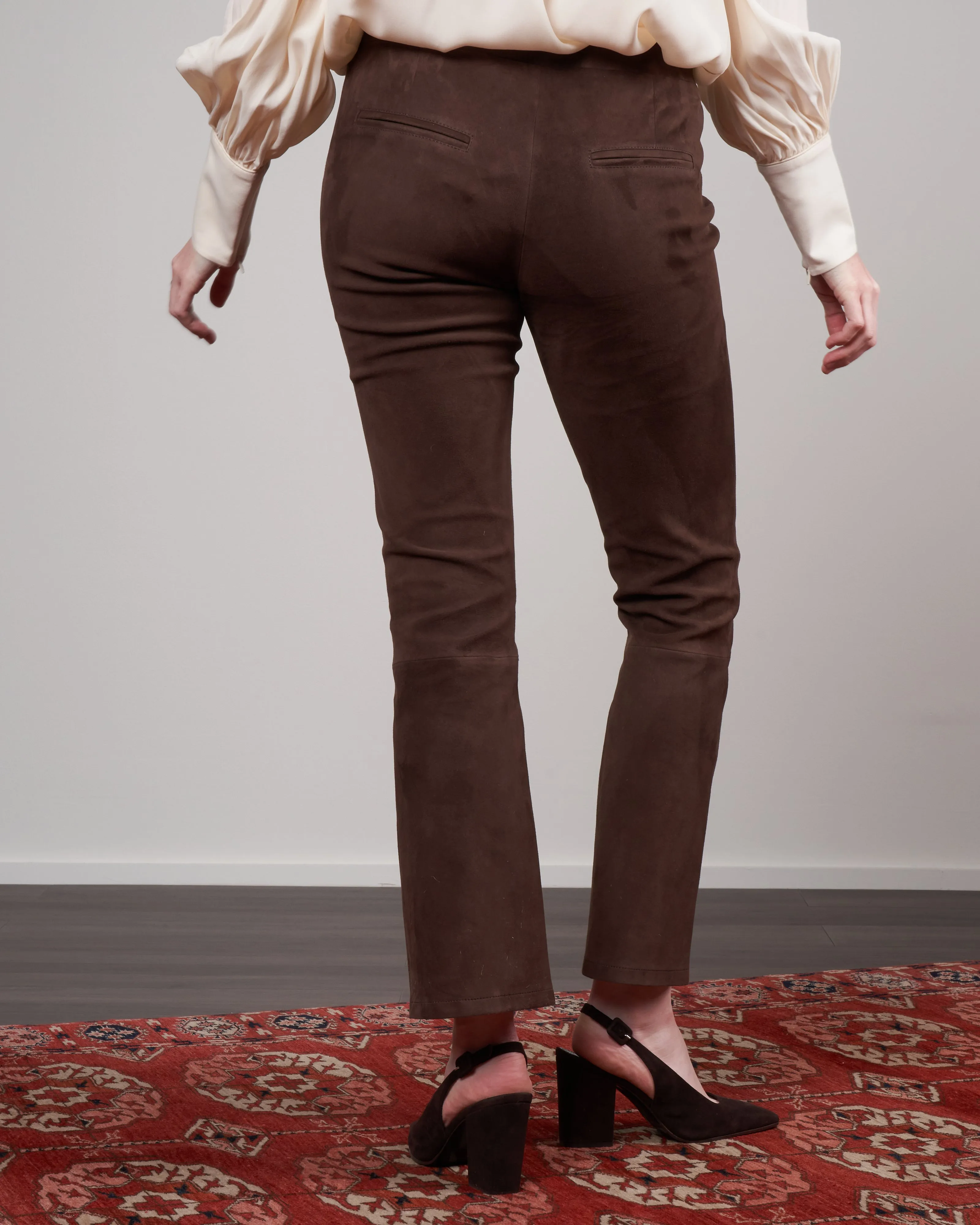 suede kick flare legging - morro