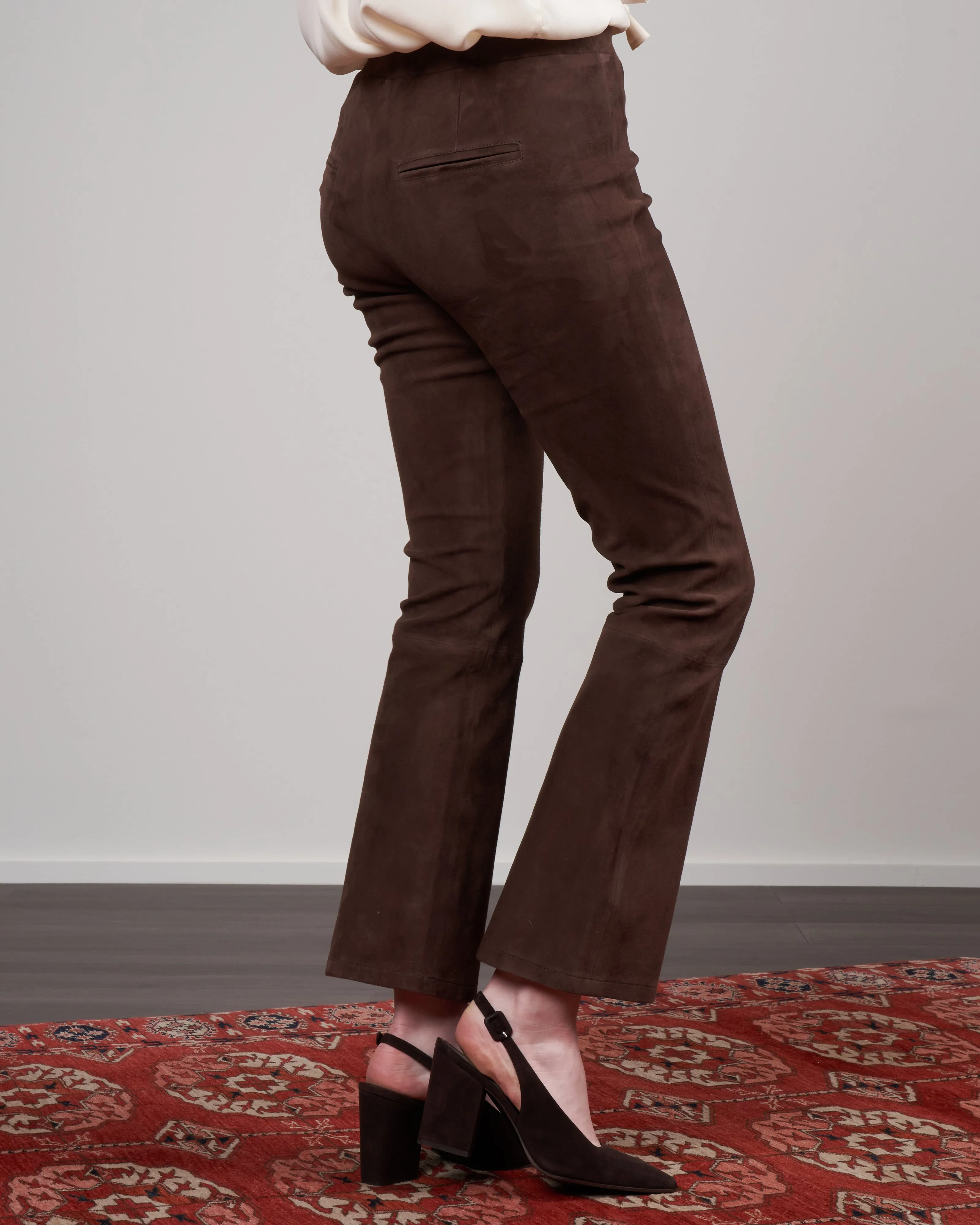 suede kick flare legging - morro
