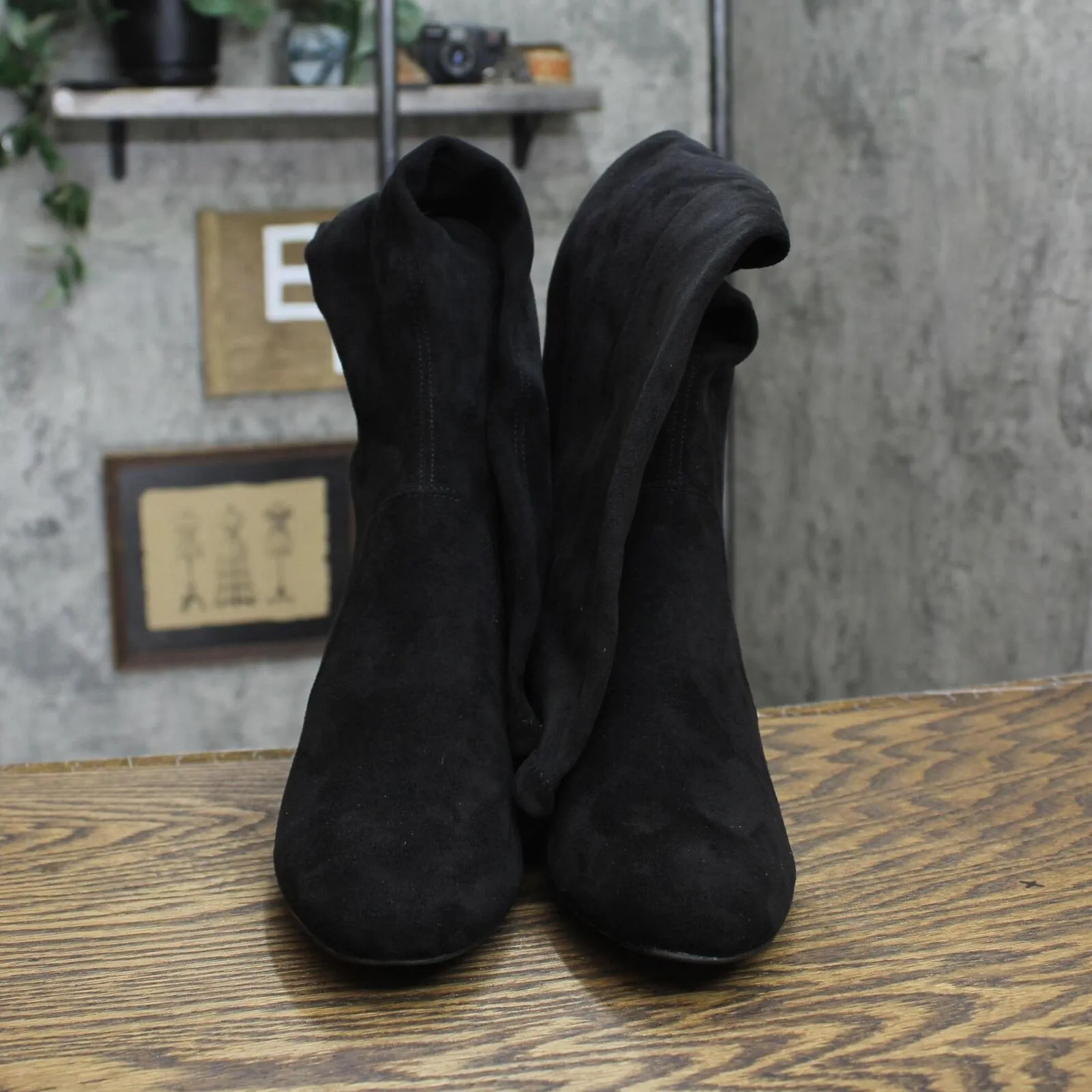Sugar Ollie Women's Over-the-Knee Dress Boots SGR-OLLIE Black Micro 7.5M